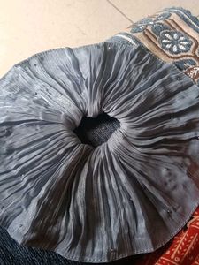 pearl beaded organza ruffle scrunchie fancy hair b