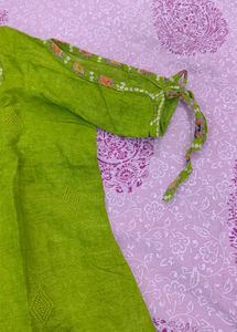 Vibrant Green Kurta ( margin available)