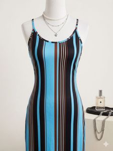 Striped Spaghetti Strap Dress