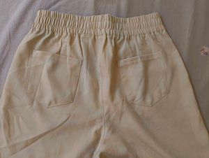 Beige Wide Leg Culottes