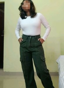 Price Drop 🥳 Green Denim Cargo Pants