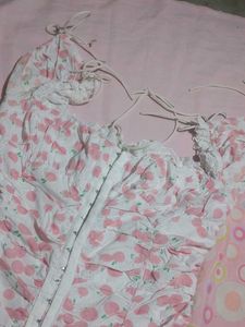 Cute Floral Ruched Mini Dress