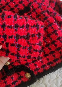 Plaid tweed cropped jacket🌹