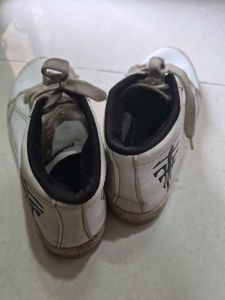 White Casual Lace-Up Sneakers
