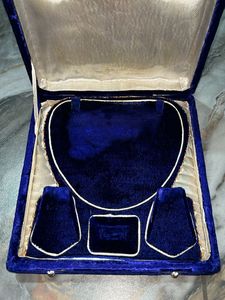 Elegant Blue Velvet Jewellery Box
