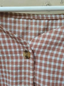 Cute Gingham Peplum Top