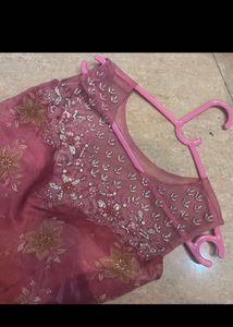 Beautiful Pink Floral Ethnic Gown