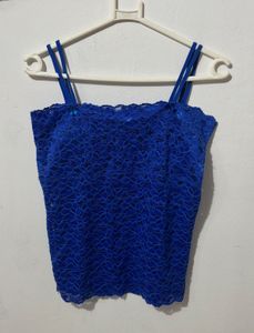 Vintage Blue Lace Cami Top