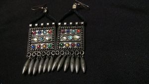 Elegant Silver Oxidized Earrings