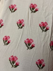 Floral Print Cropped Shirt