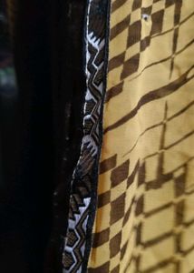 Elegant Black &amp; Gold Saree with Embellishments