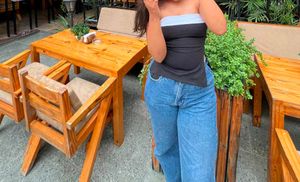 black & white tube top