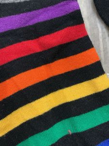 Rainbow Striped Crew Socks