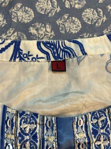 Elegant Blue Floral Kurta