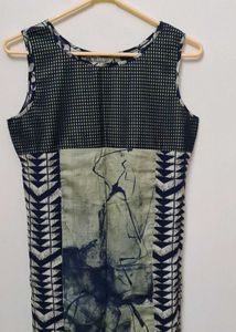 Boho Abstract Print Sleeveless kurta