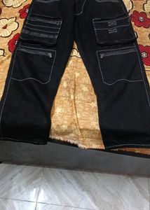 Men's Black Cargo Jeans