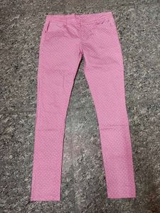 Pink Polka Dot Skinny Fit Pants