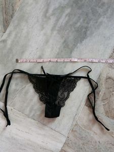 Black Lace Thong Panty