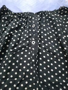 Chic Black Polka Dot Blouse