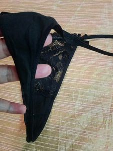 Sexy Black Thong Set
