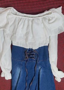 Denim Frill Dress