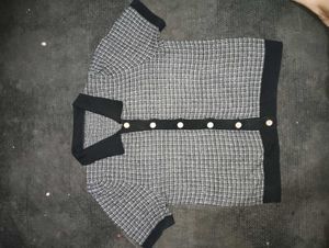 Classic Checked Button-Up Top