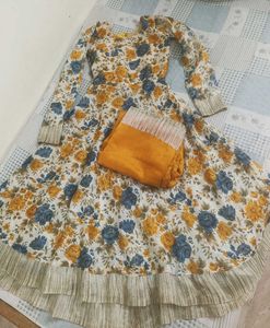 Floral Anarkali Kurta with Pant