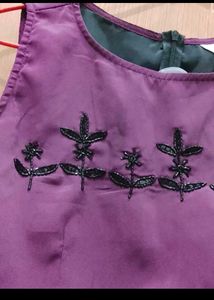 Zima Leto Wine Embellished Co-ord Set