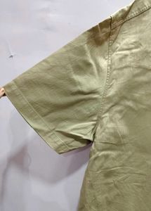 Khaki Short Sleeve Button-Down