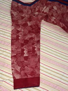 Maroon Floral Print Kurti
