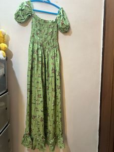 Floral Green Maxi Dress