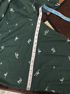 Green Bird Print Dress