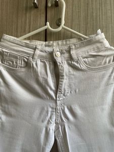 Mango White Skinny Fit Jeans
