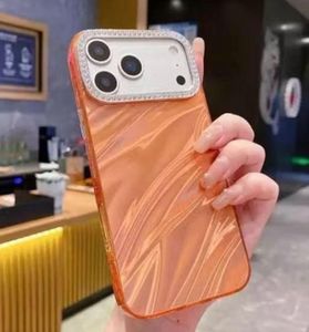 New iPhone 17 pro Shiny Orange Phone Case with Gem