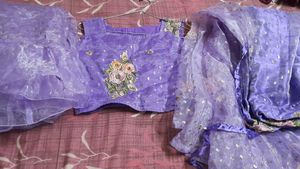 Purple Floral Embellished Dress