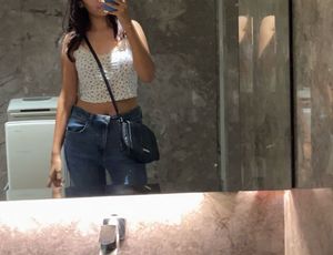 Cute Floral Print Crop Top with Lace Trim