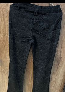 Stylish Black Patterned Pants