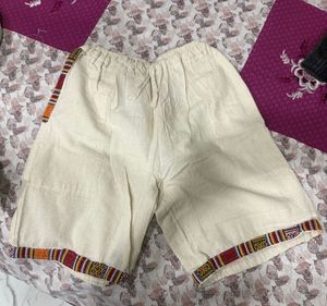 Bohemian Style Cream Shorts