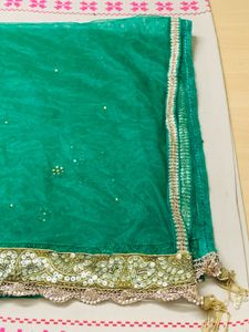 green wedding shawl bride