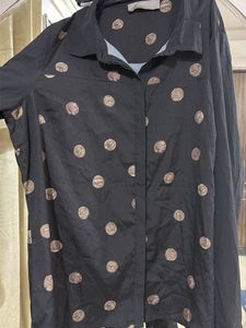 Stylish Black Printed Shirt bust 44