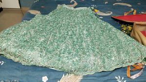 Pista Green Lehanga With Net Duppta