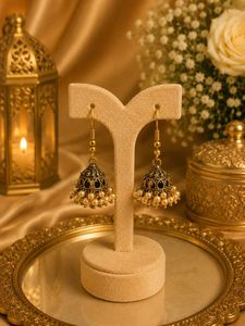 Elegant Pearl Jhumka Earrings