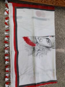 Hand-Painted Saree (DURGA MAATHA)