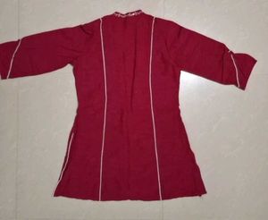 Pink Embroidery Short Kurti | Size S or M