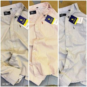 Men's Polo Striped Button-Down Shirt