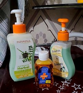 Santoor 1&amp; Patanjali Hand Wash 1&amp; 100ml Savlon1