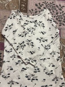 Cute Floral Print Long Sleeve Top