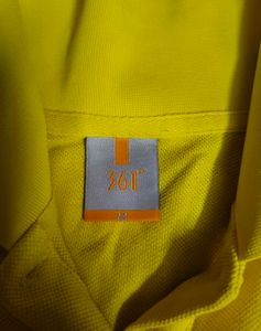 Bright Yellow Polo T-shirt 360 Degree brand