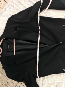 Women's Blue  Long Blazer Jacket