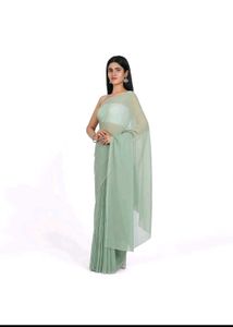 Elegant Pastel Green Saree